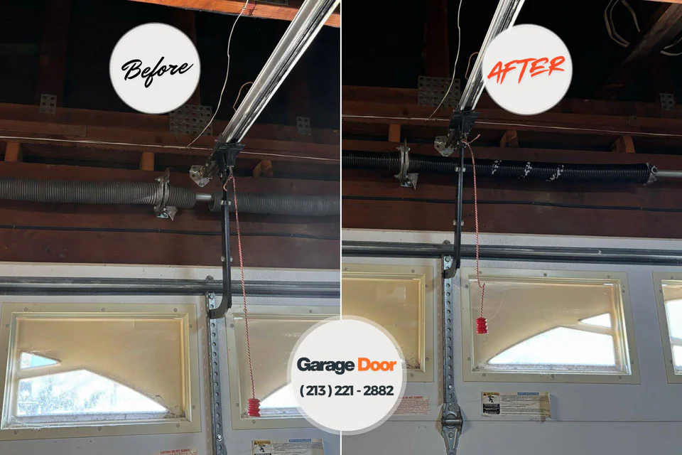 Before and after: garage door repair 70047